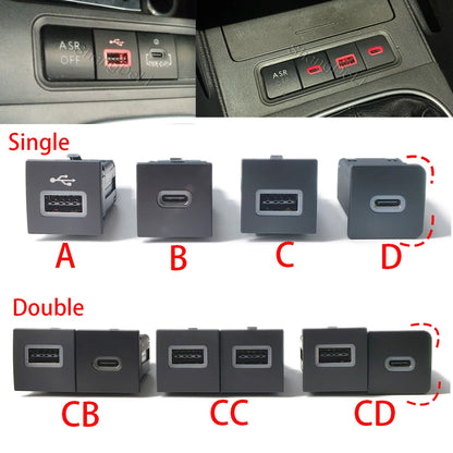 Fast Charging Car USB Adapter (PD & QC3.0 Power Button)