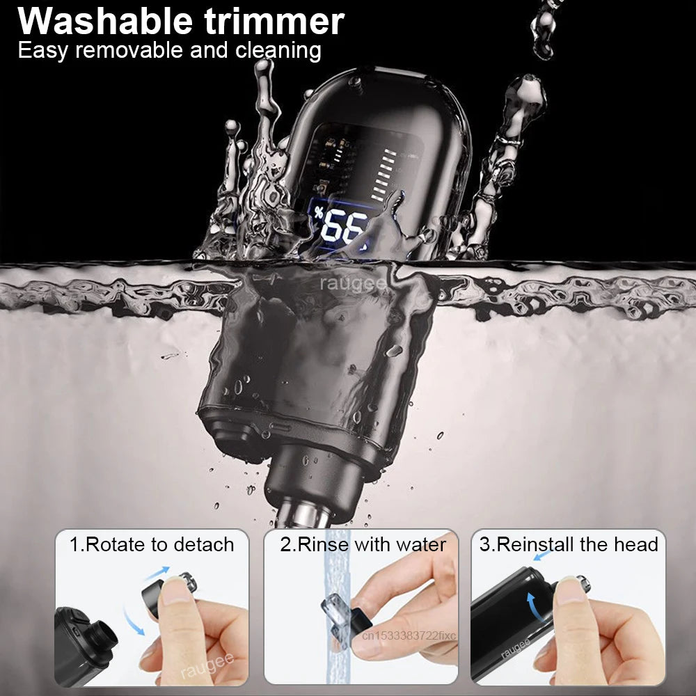 USB Rechargeable Nose & Ear Hair Trimmer – Mini Electric Grooming Shaver for Men