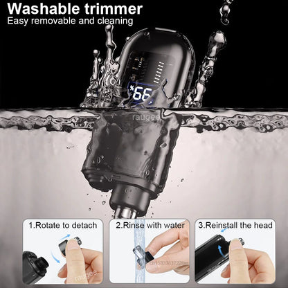 USB Rechargeable Nose & Ear Hair Trimmer – Mini Electric Grooming Shaver for Men
