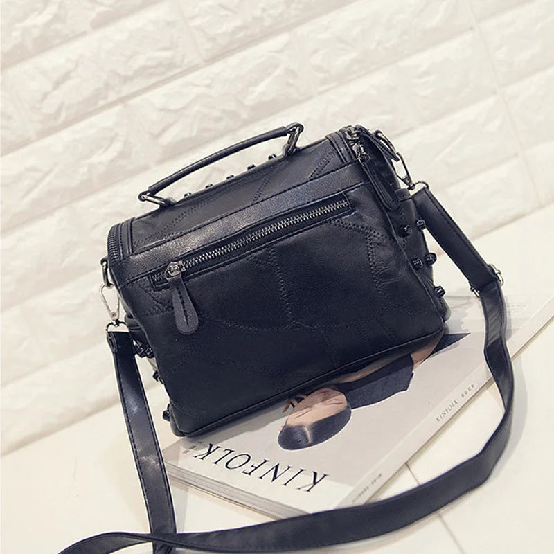 Luxury Sheepskin Genuine Leather Women’s Bag – Designer Shoulder & Messenger Handbag