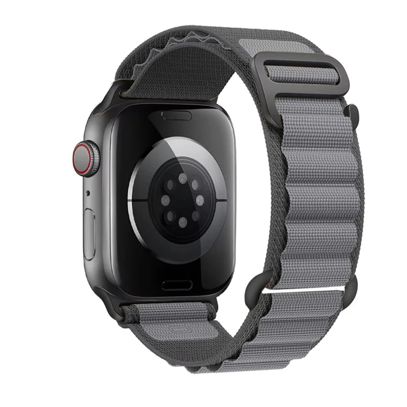 Nylon Alpine Strap for Apple Watch – Adjustable Sport Band (40–49mm, Ultra & Series Compatible)