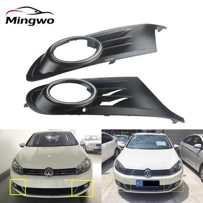 2PCS Fog Light Grill Covers for VW Golf 6 MK6 (2008–2013) – L&R Set