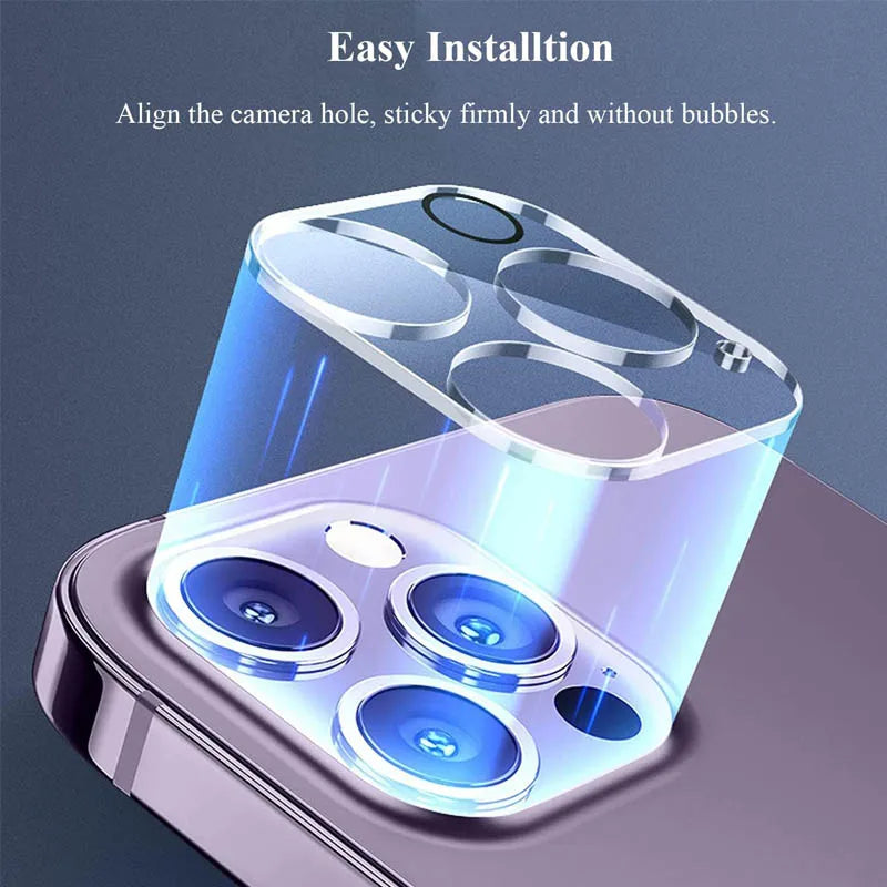 Camera Lens Protector for iPhone – Tempered Glass Lens Cover (11–17 Pro/Pro Max Compatible)