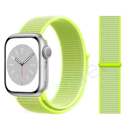Nylon Loop Strap for Apple Watch Band 46mm 44mm 40mm 42mm 45mm 41mm 49mm 44 mm Bracelet iWatch Series Ultra 2 11 10 9 SE 7 6 5 4