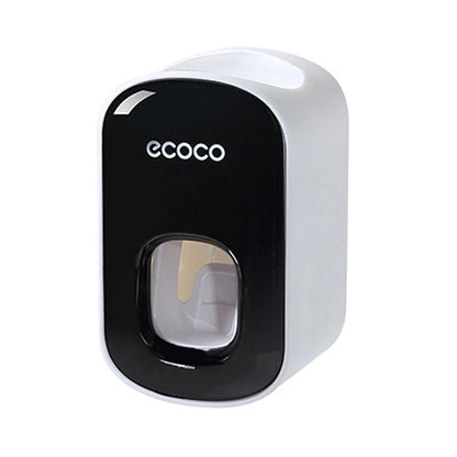 Automatic Toothpaste Dispenser Set – Wall Mounted Toothbrush Holder & Dust-Proof Organizer