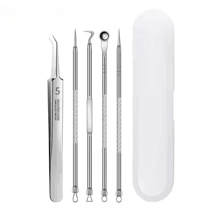 4–11PCS Blackhead Removal Tool Kit – Tweezers & Acne Needle Set
