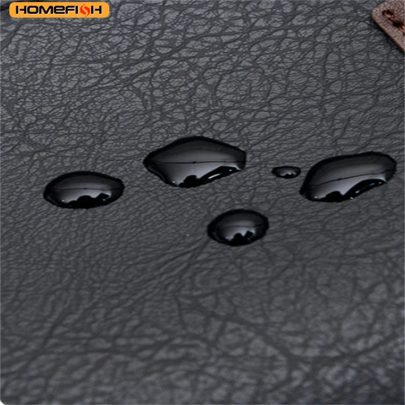 HOMEFISH Men Backpack PU Leather Bagpack Large Laptop Backpacks Male Mochilas Black Schoolbag For Teenagers Boys Brown Sac A Dos