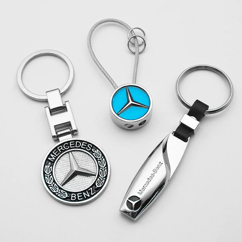 Metal/Leather Keychain Hand-Woven Key Rope Key Ring Key Holder For Mercedes Benz AMG W204 W205 W212 W213 W221 W117 W177 GLA GLE