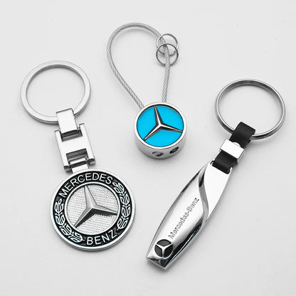 Metal/Leather Keychain Hand-Woven Key Rope Key Ring Key Holder For Mercedes Benz AMG W204 W205 W212 W213 W221 W117 W177 GLA GLE