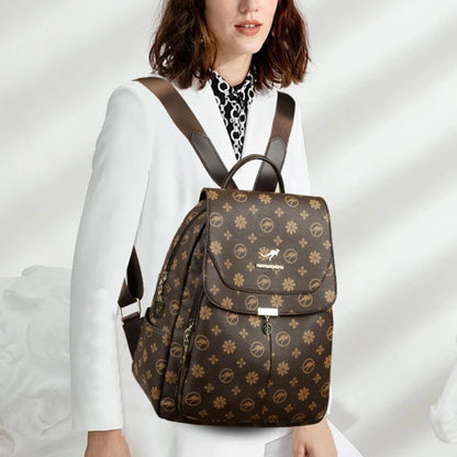 Luxury PU Leather Women’s Designer Backpack with Tassels – Large Capacity School & Travel Bag