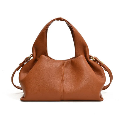 2026 Stylish Designer French Cloud Bag Niche Genuine Leather High-End Crossbody Dumpling Bag Versatile Handbag Shoulder Bag
