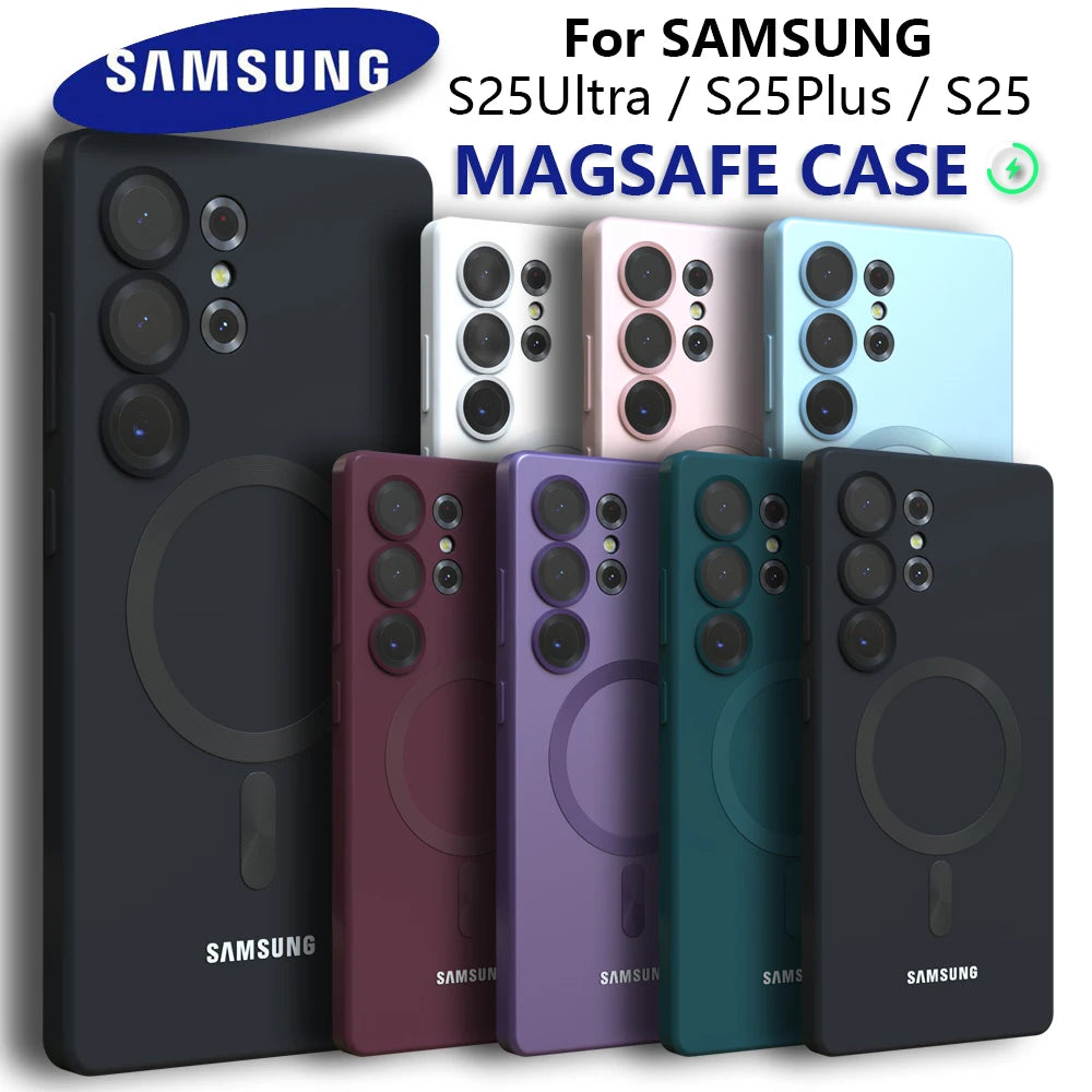 Soft Silicone MagSafe-Compatible Case for Samsung Galaxy
