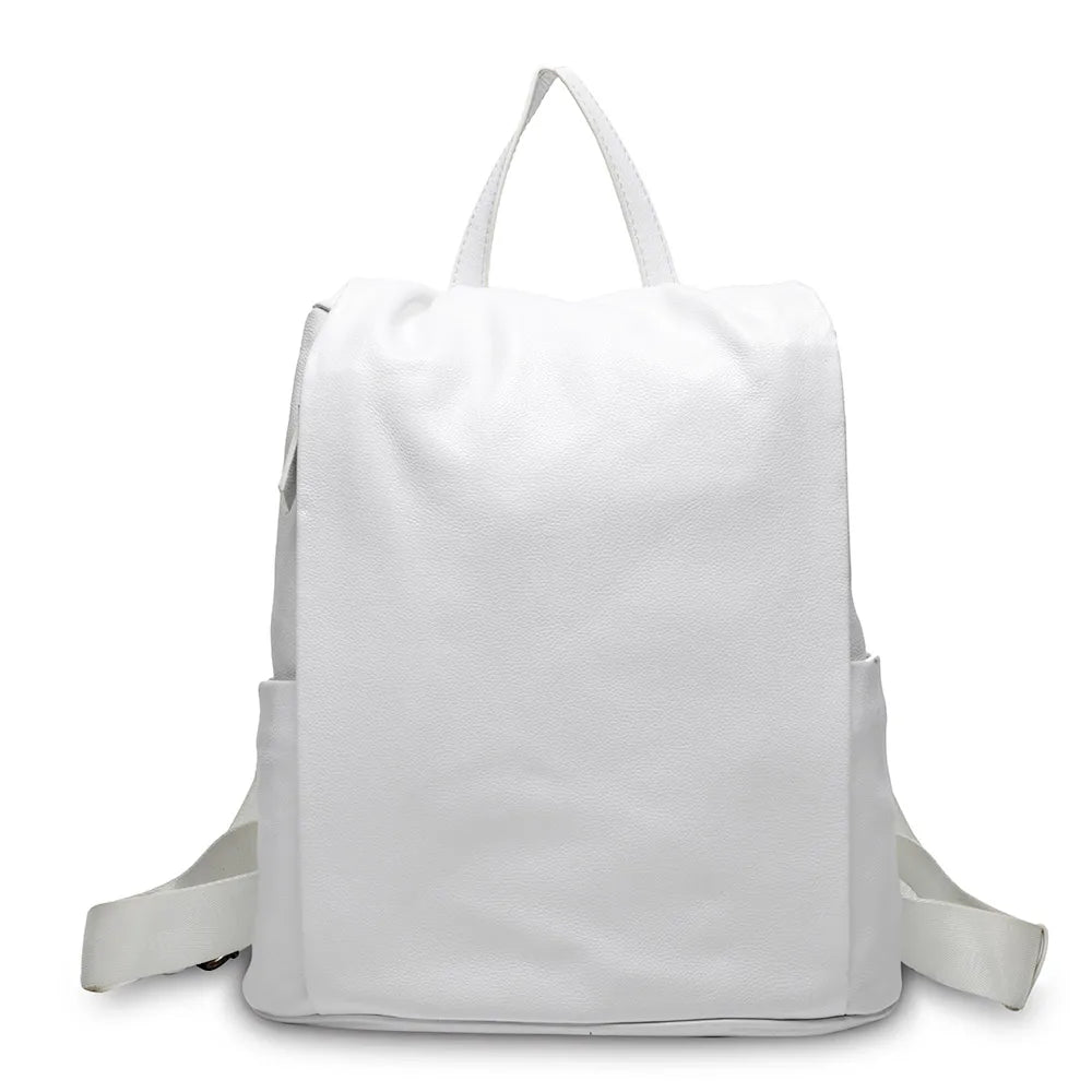 Zency Anti-Theft Genuine Leather Women’s Laptop Backpack