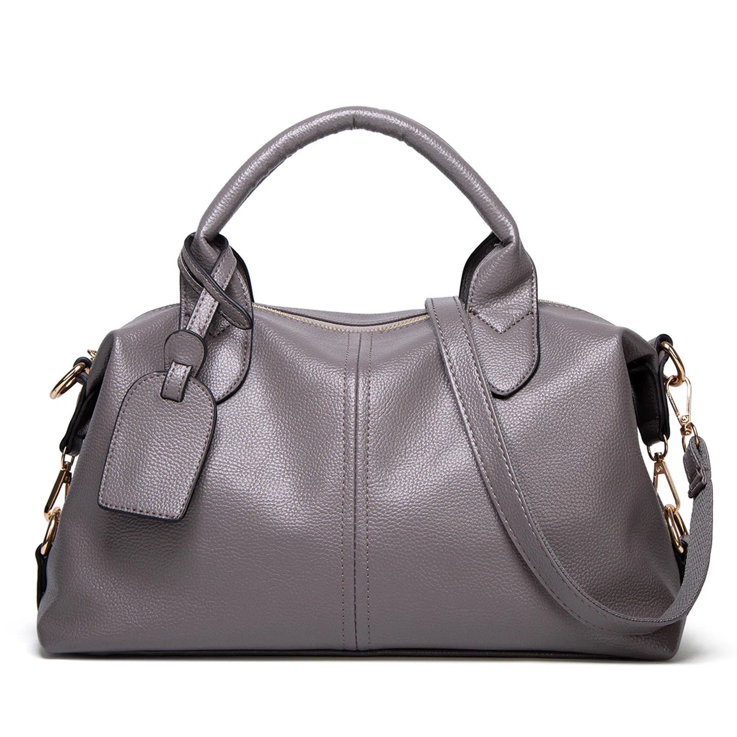 Simple Lychees Pattern Bostons Bag Shoulder Bag Wear-resistant Waterproof PU Bag Gift For Lovers Friends
