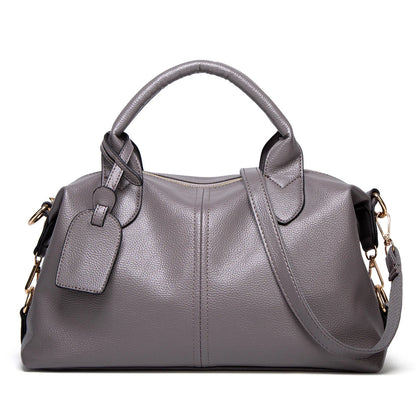 Simple Lychees Pattern Bostons Bag Shoulder Bag Wear-resistant Waterproof PU Bag Gift For Lovers Friends