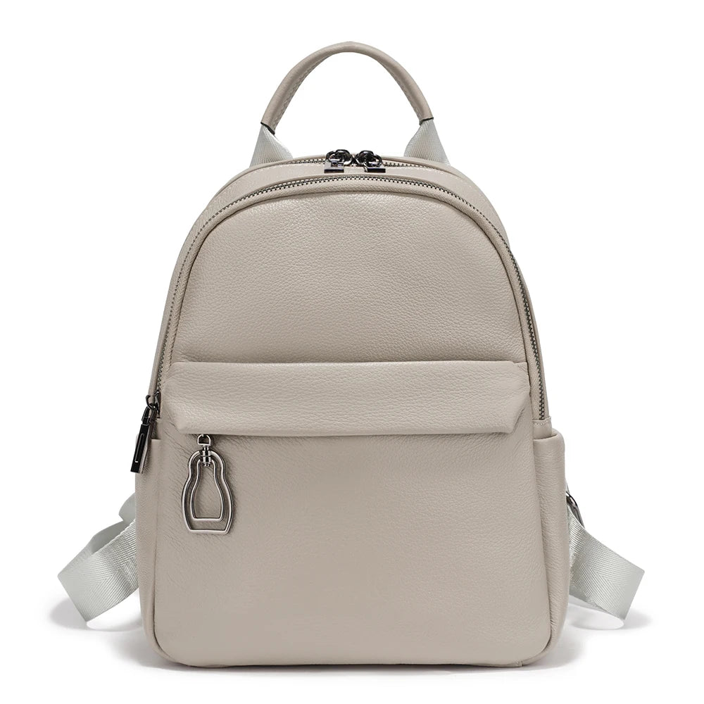 Zency 100% Genuine Leather Women’s Backpack – High Quality Travel, School & Commuter Bag