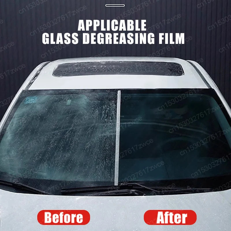 Car Glass Polish & Coating Kit – Windshield Oil Film Remover & Hydrophobic Rain Repellent