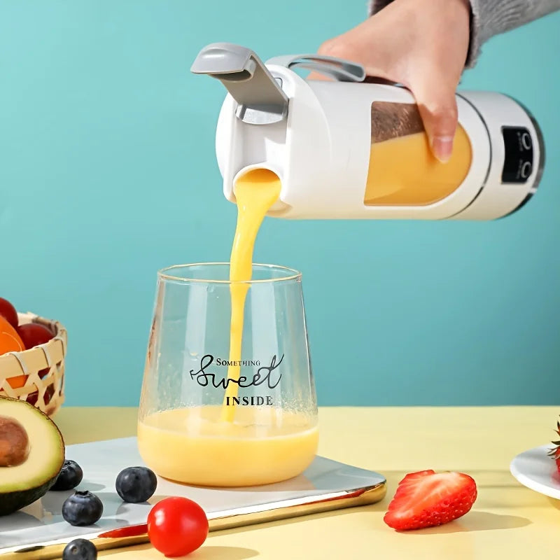 Portable Electric Juicer 450ml – USB Rechargeable Mini Blender Bottle for Travel & Home
