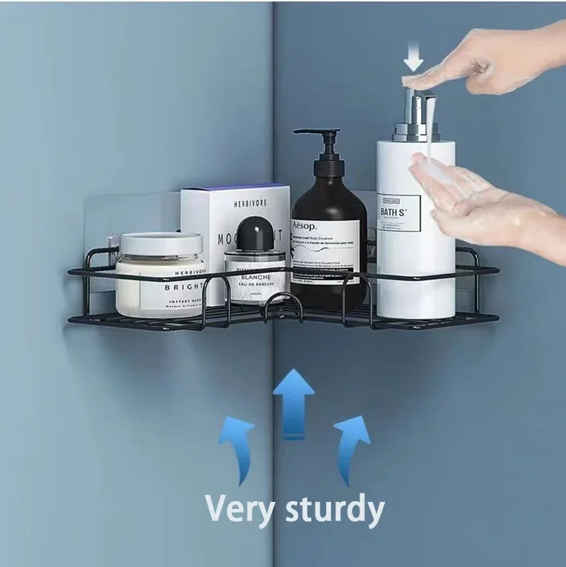 Bathroom Floating Wall Shelf – Metal Storage Organizer for Bathroom, Kitchen & Shower