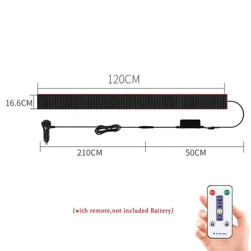 Devil Eye LED Pixel Panel Light – Remote Control Scrolling Display for Car & Truck 12V/24V