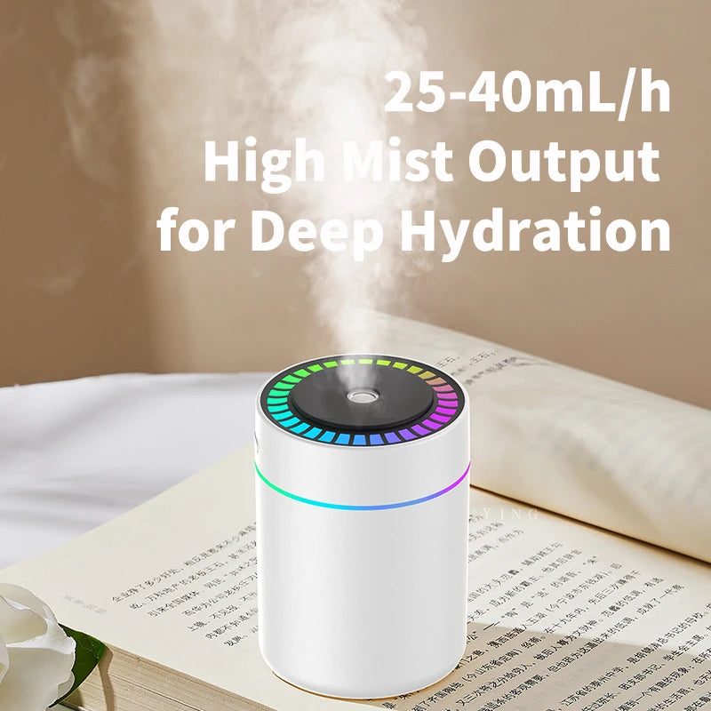 Mini USB Air Humidifier 180ml – Aroma Diffuser & Essential Oil Mist Maker with LED Light