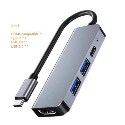 USB-C Hub Adapter – 4K HDMI, SD/TF Card Reader, USB 3.0 & Charging Dock for MacBook & Devices