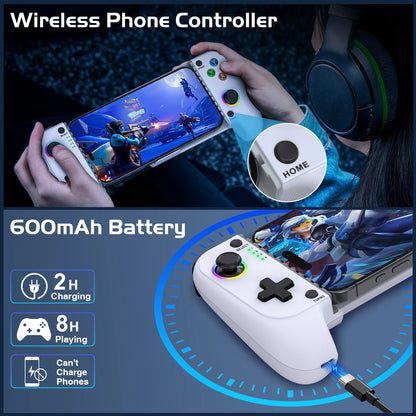 DinoFire MC101 Wireless Game Controller – Hall Joystick, 6-Axis, Mobile Gamepad