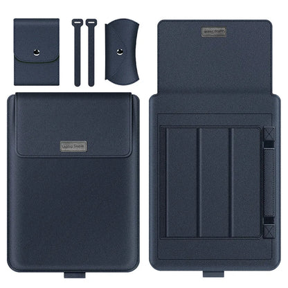 for Samsung Galaxy Book 4 5 Pro 360 Laptop Bag Flip Sleeve Stand Cable Belt Charger Mouse Pouch PU Antiwater Notebook Carry Case