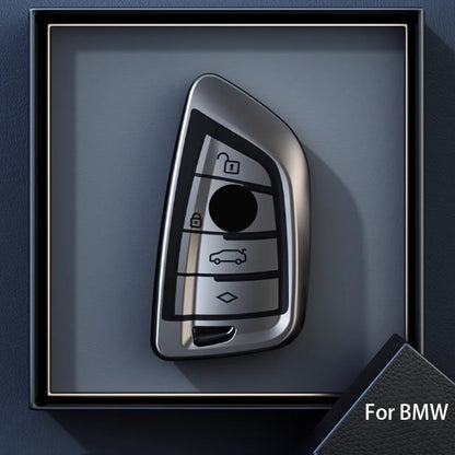 Titanium Gray Smart Car Key Case Cover for BMW