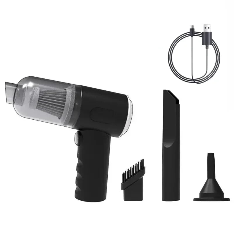 9000Pa Wireless Car Vacuum Cleaner – USB Rechargeable Mini Wet & Dry Cleaner