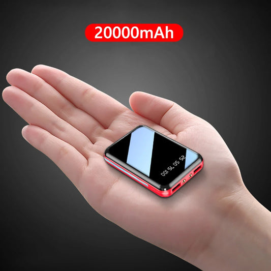 20000mAh Portable Mini Power Bank with LED Display & Fast Charging
