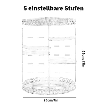 360° Rotating Makeup Organizer Clear Turntable Lazy Susan Organizer Spinning Cosmetic Storage Display Case Cosmetic Organiser