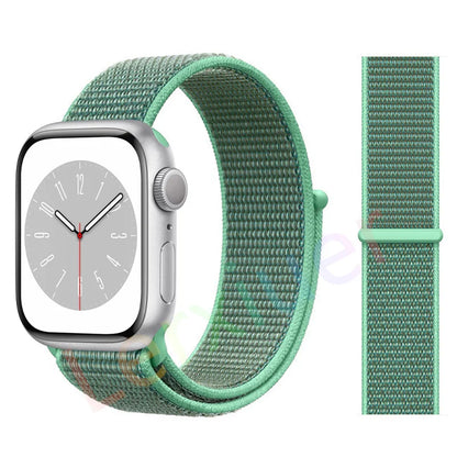 Nylon Loop Strap for Apple Watch Band 46mm 44mm 40mm 42mm 45mm 41mm 49mm 44 mm Bracelet iWatch Series Ultra 2 11 10 9 SE 7 6 5 4