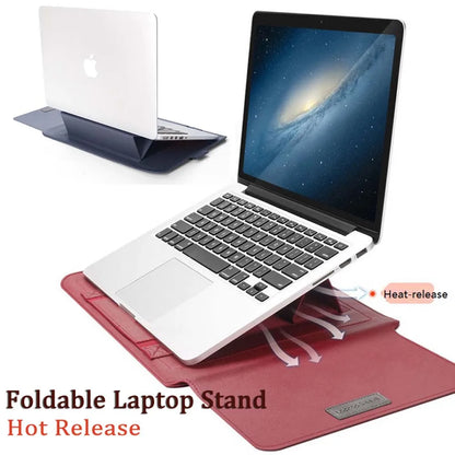 for Samsung Galaxy Book 4 5 Pro 360 Laptop Bag Flip Sleeve Stand Cable Belt Charger Mouse Pouch PU Antiwater Notebook Carry Case