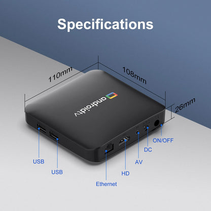 H96 Max Android14 TV Box 2GB 16GB Quad Core Amlogic S905L3 4K UHD WiFi2.4G/5G&BT4.0 Streaming Service Set Top Box IPTV YouTube