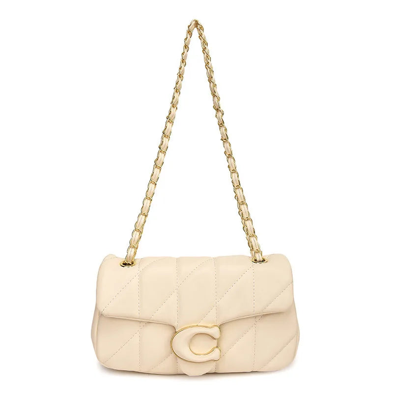 Quilted Stitch Chain Shoulder Crossbody Top Handle Bag Women Fashion Trendy Hobo Handbag Hot Selling
