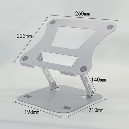 XMSJ Laptop Stand Adjustable Carbon Steel Notebook Tablet Stand Up to 17 Inch Macbook Laptop Portable Foldable Cooling Holder