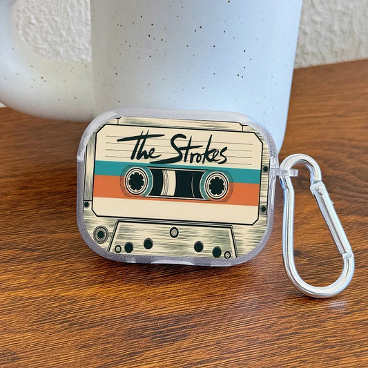 Shockproof Clear Earphone Case for AirPods Pro3/Pro2/Pro Vintage Cassette Tape Earbuds Case For AirPods 4/3/2/1 Protective Cover