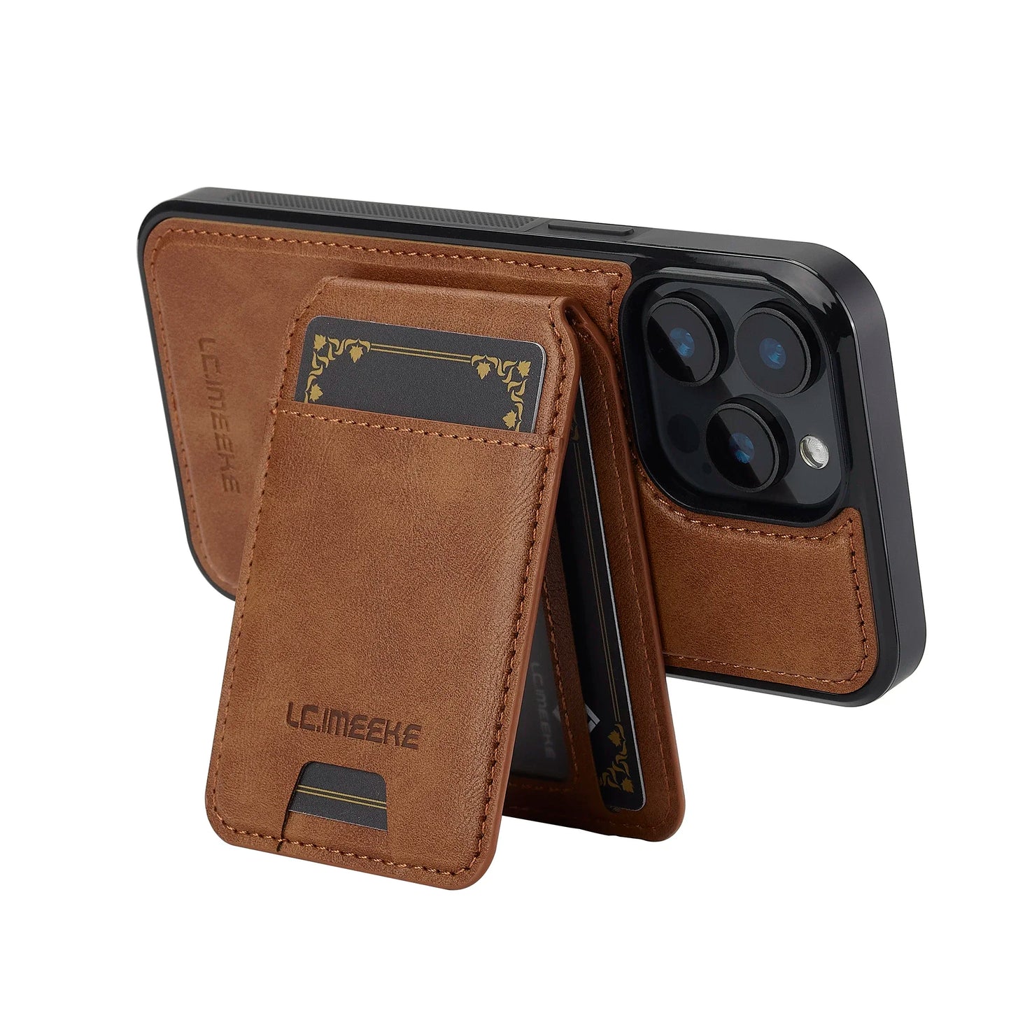 2-in-1 Detachable Leather Case with Card Pocket – iPhone 16/15/14/13/12/11 & More