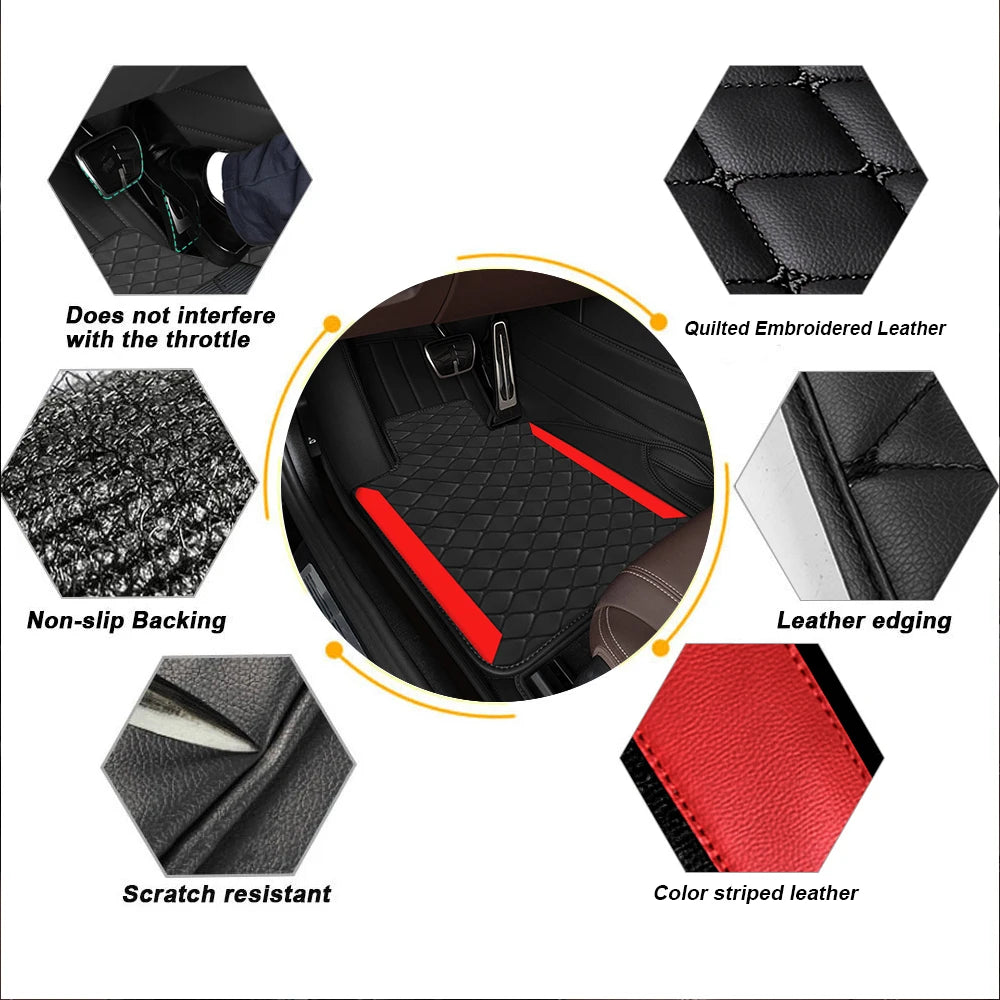 4pcs Luxury Car Floor Mats (Non-Slip & Durable)