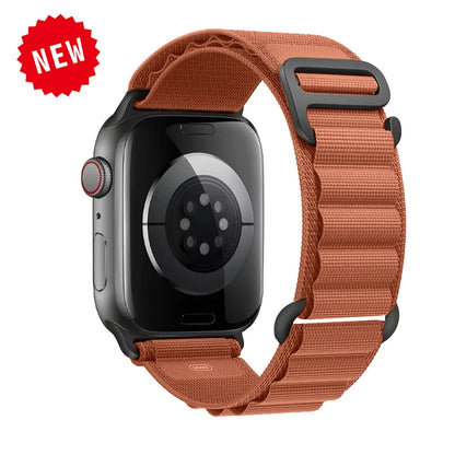 Nylon Alpine Strap for Apple Watch – Adjustable Sport Band (40–49mm, Ultra & Series Compatible)