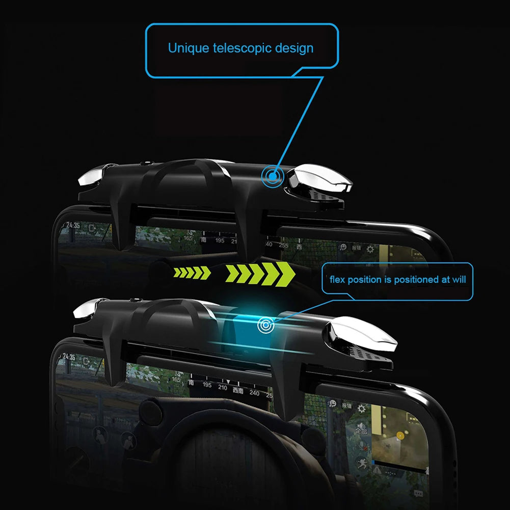 5-in-1 PUBG Mobile Game Controller – Shooting Triggers & Joystick Gaming Gamepad