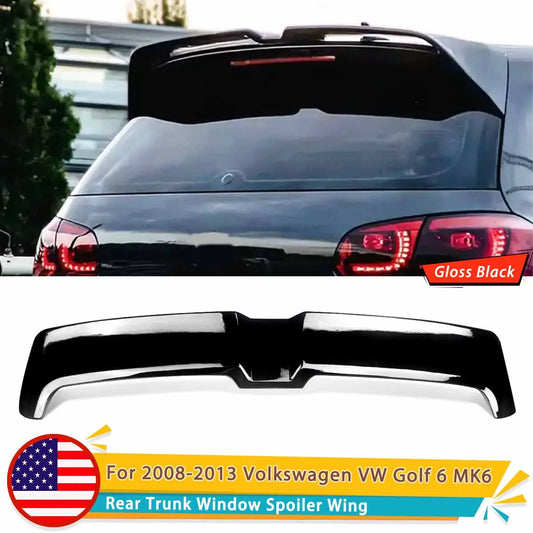 Rear Roof Spoiler Gloss Black for VW Golf 6 MK6 Hatchback (2008–2013)
