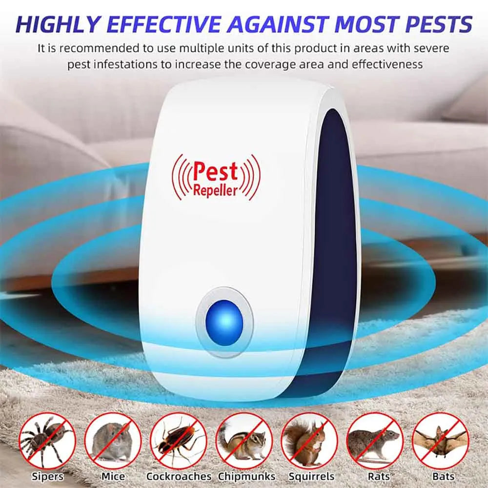 Ultrasonic Pest Repeller – Mouse, Cockroach & Mosquito Repellent for Home