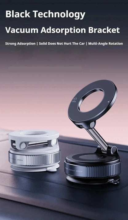 MagSafe Car Phone Holder – Magnetic Suction Cup Mount with 360° Rotation & Foldable Design