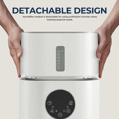 Air Purifier with Humidifier Combo for Home Allergies and Pets Hair, Smokers in Bedroom, H13 True HEPA Filter，2-in-1