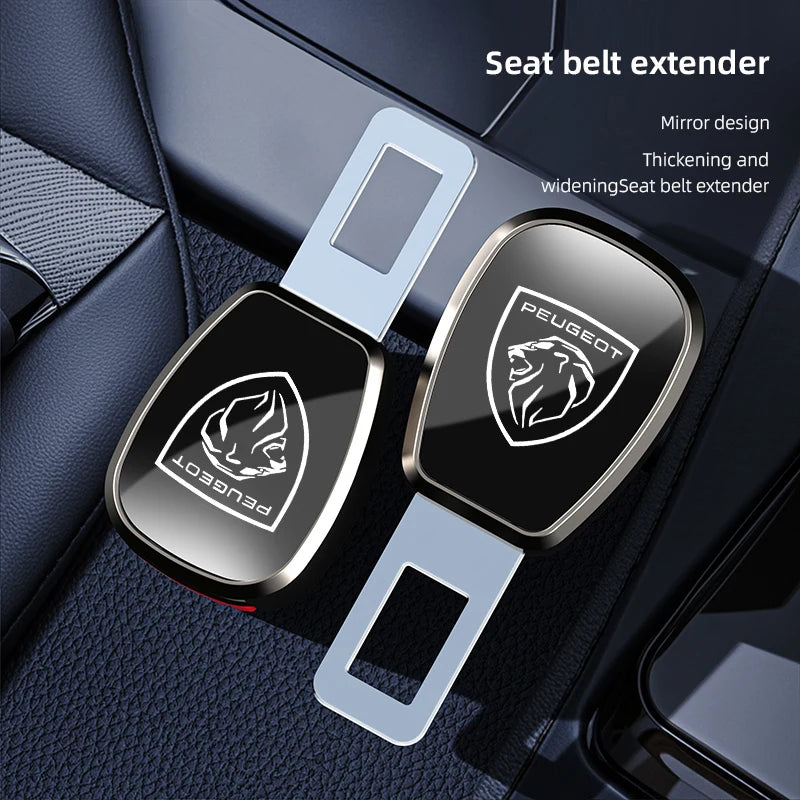 Car Seat Belt Extend Alloy Fastener Safety Strap Buckle Extender For New Peugeot 206 208 207 3008  106 406 407 307 301 408 5008