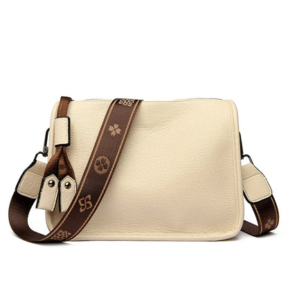 High Quality Genuine Leather Women’s Tote Bag – Soft Cowhide Shoulder & Crossbody Messenger Bag
