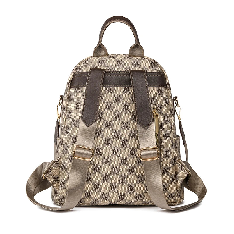 Luxury Designer Leather Women’s Backpack – Fashion School & Shoulder Bag for Girls