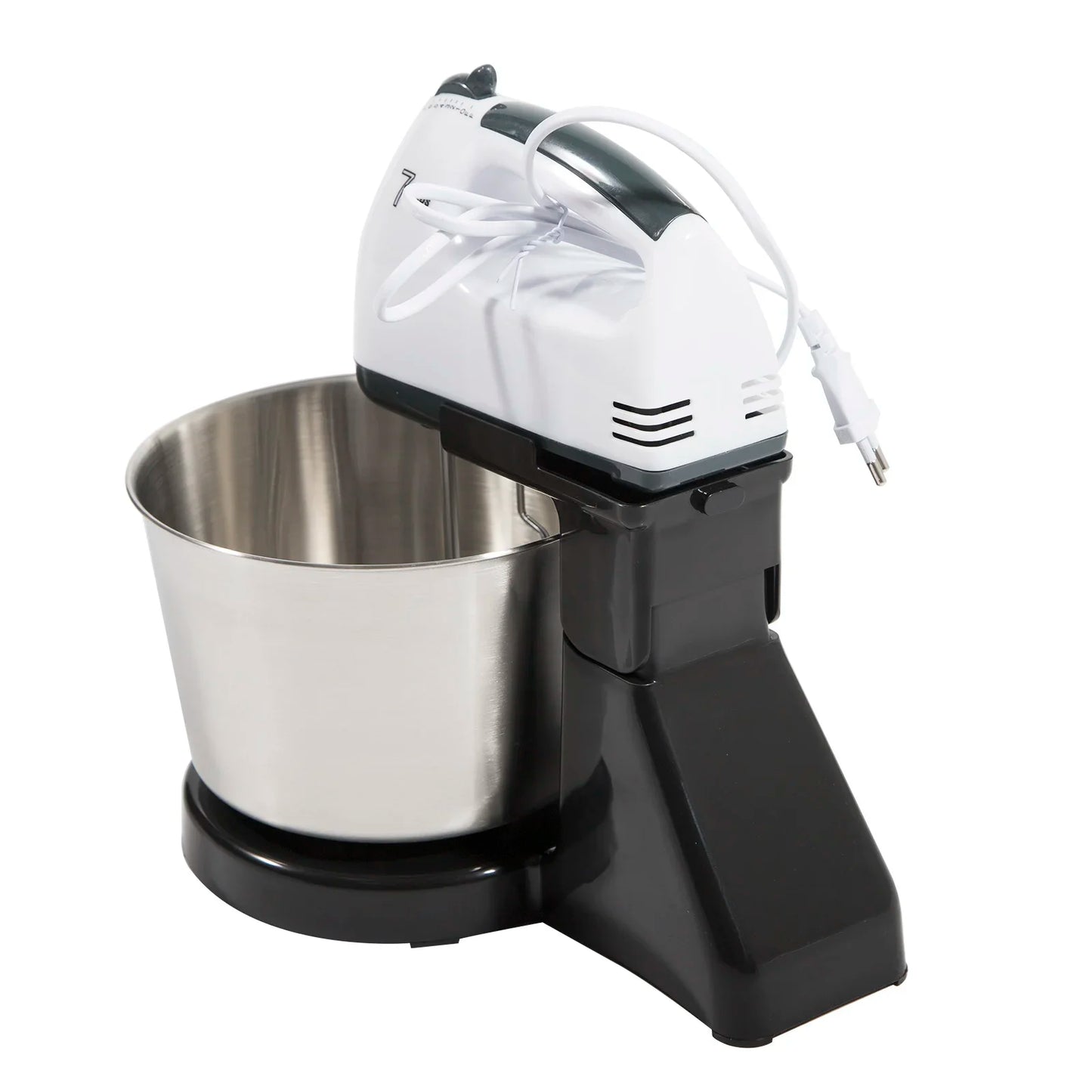 Electric Food Cake Dough Mixer DIY Set 7 Speed Control Beaters 1.7L Rotating Mixing Bowl Kitchen Multi Blender 100W EU plug